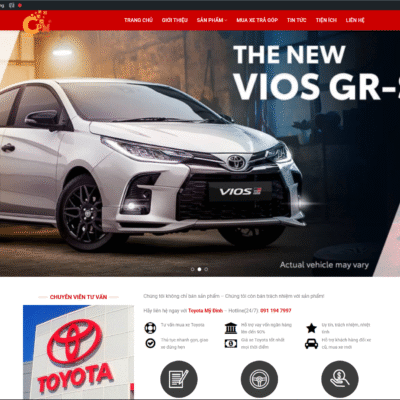 Website bán xe Toyota chuẩn SEO mới nhất 2025 mẫu 2